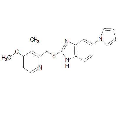 5-(1H-pyrrol-1-yl)-2-[(4-methoxy-3-methyl-2-pyridyl)-methylthio]-1-hydro-benzimidazole